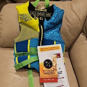 Hyperlite Kids Swim Vest - Blue and Yellow